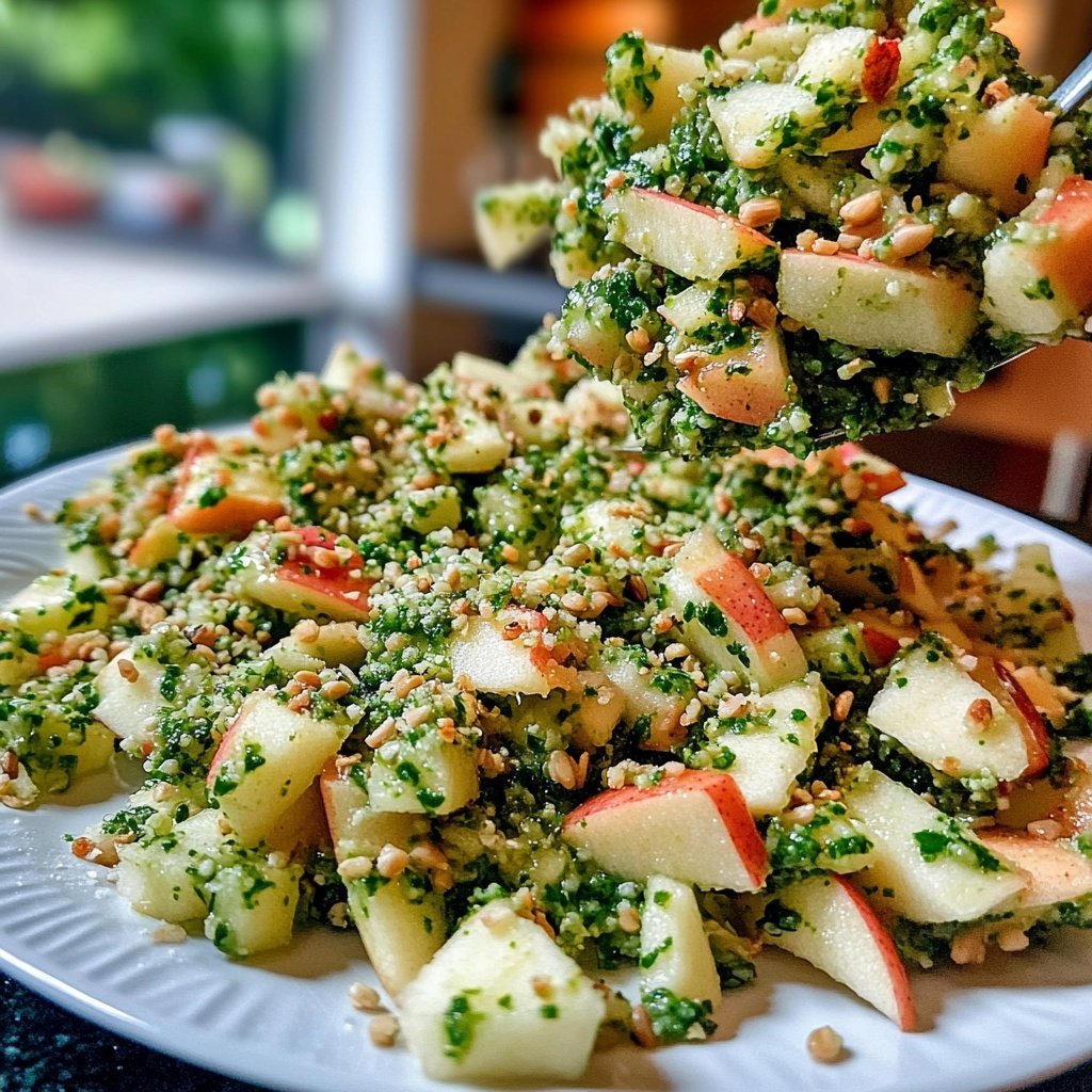 Roher Brokkoli-Salat mit Apfel – Vegan und Low Carb