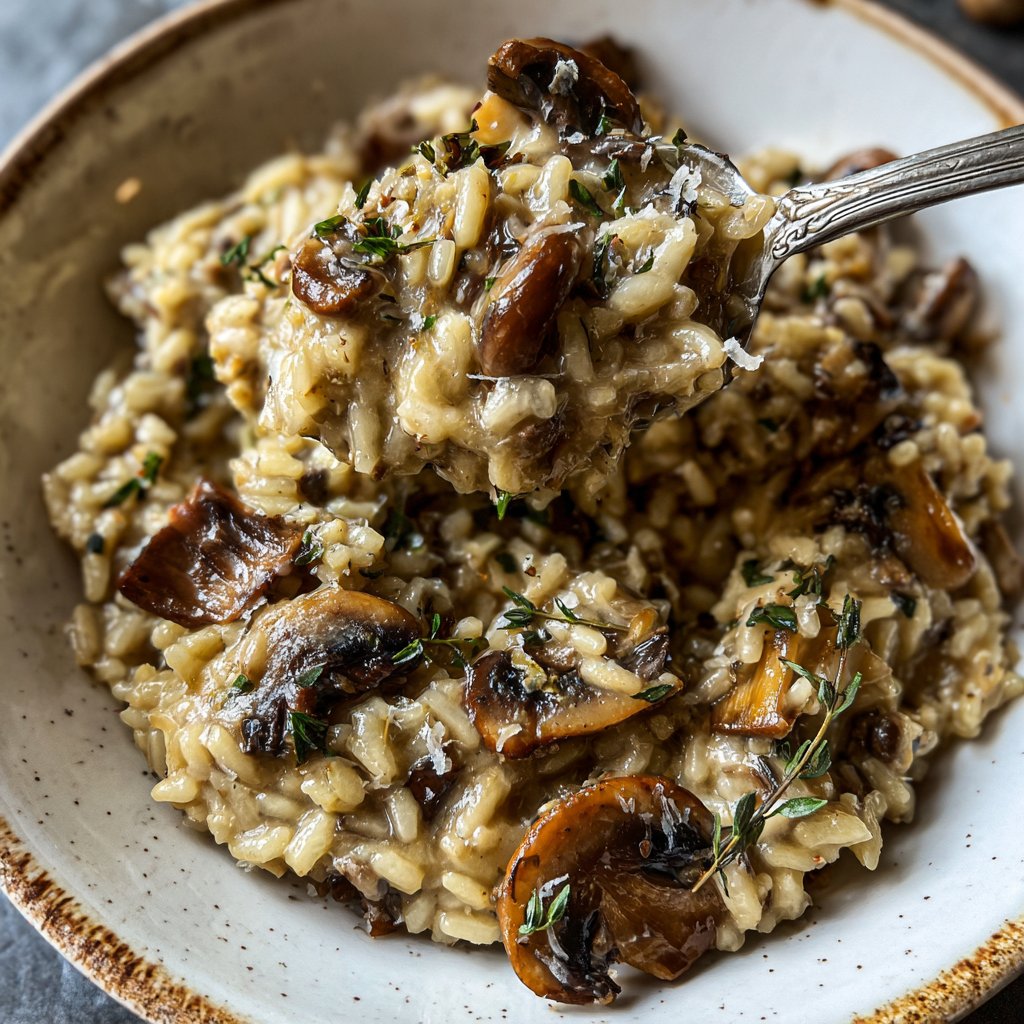 Cremiges Pilzrisotto mit Thymian