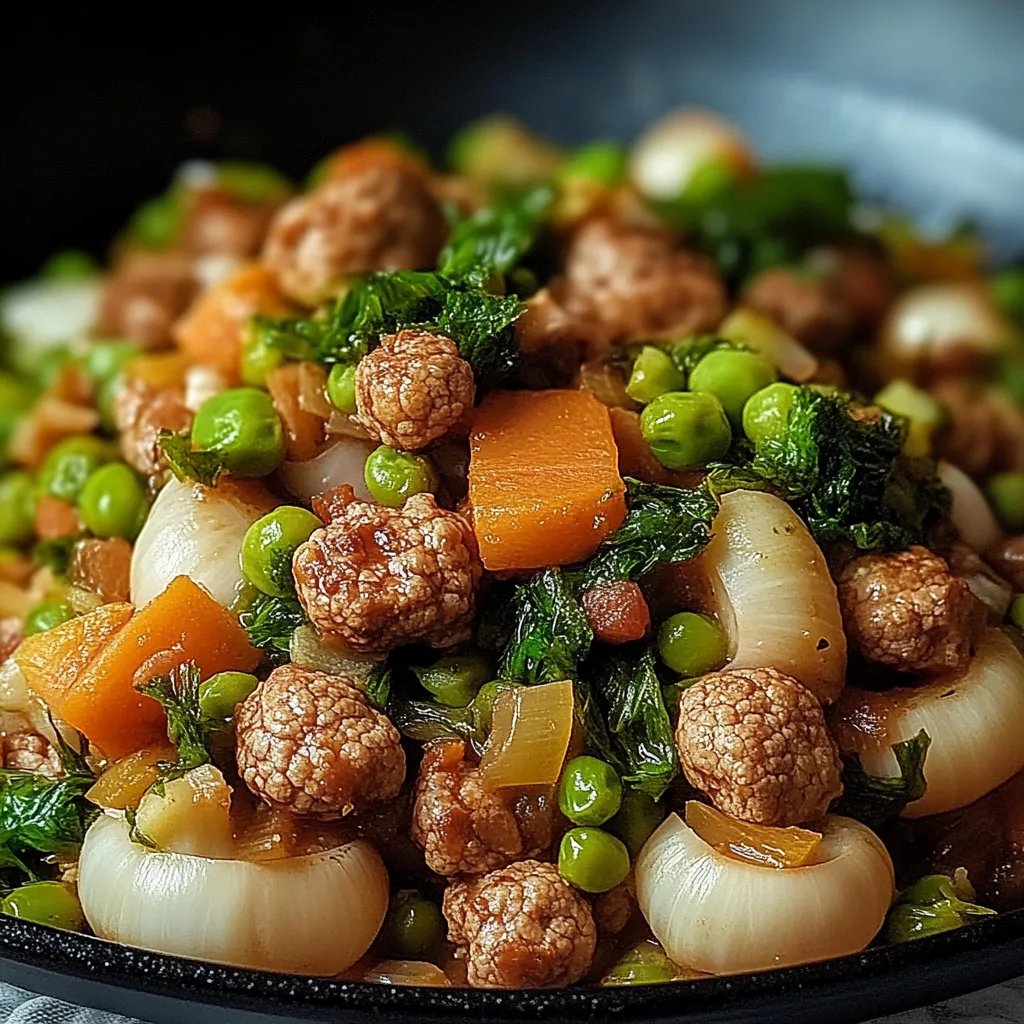 Würzige Rosenkohl-Hackfleisch-Pfanne