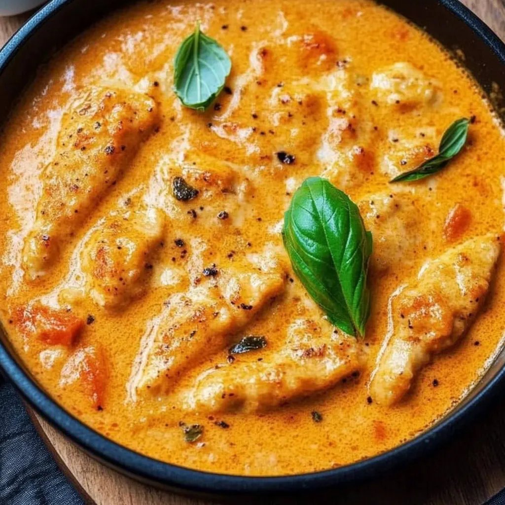 Hähnchenfilet in Frischkäse-Parmesan-Soße