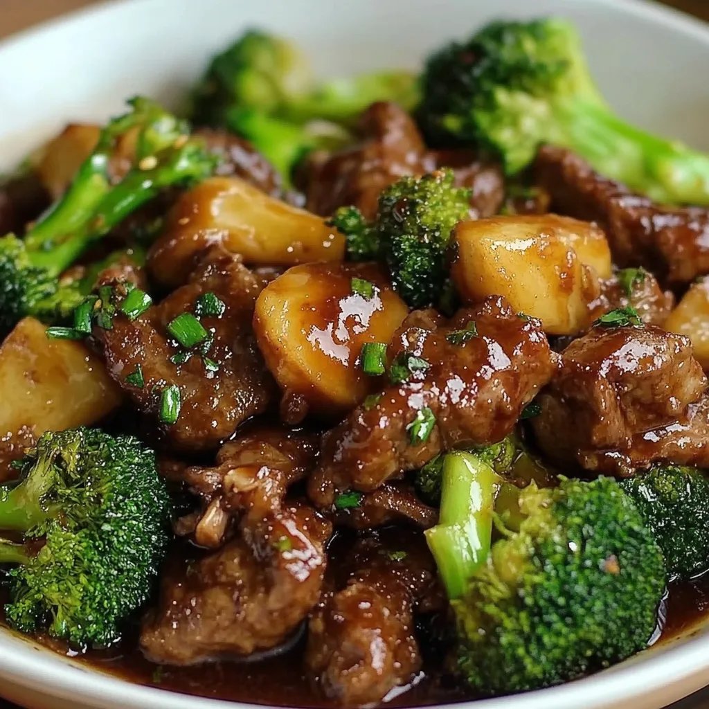 Einfaches Rindfleisch und Brokkoli