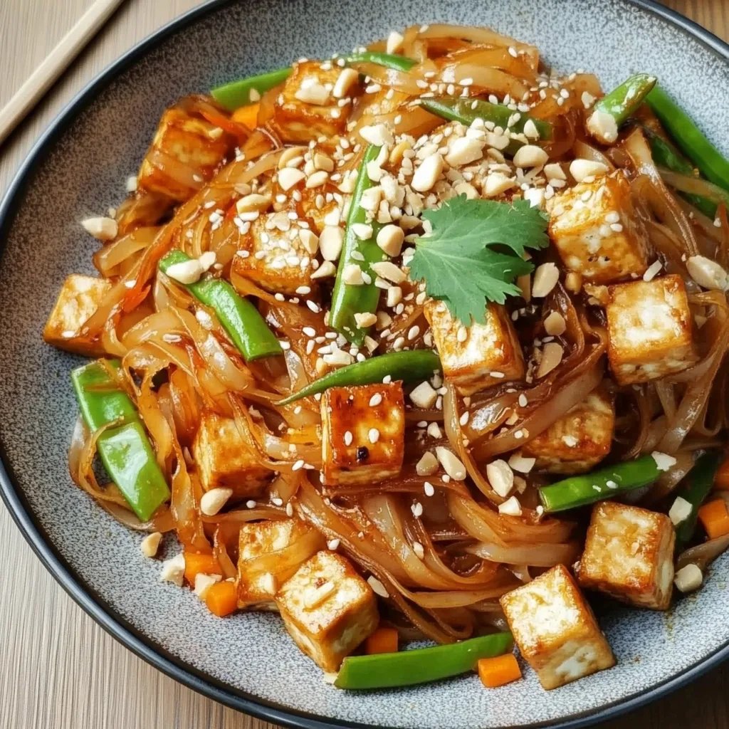 Tofu Pad Thai mit Erdnusssauce