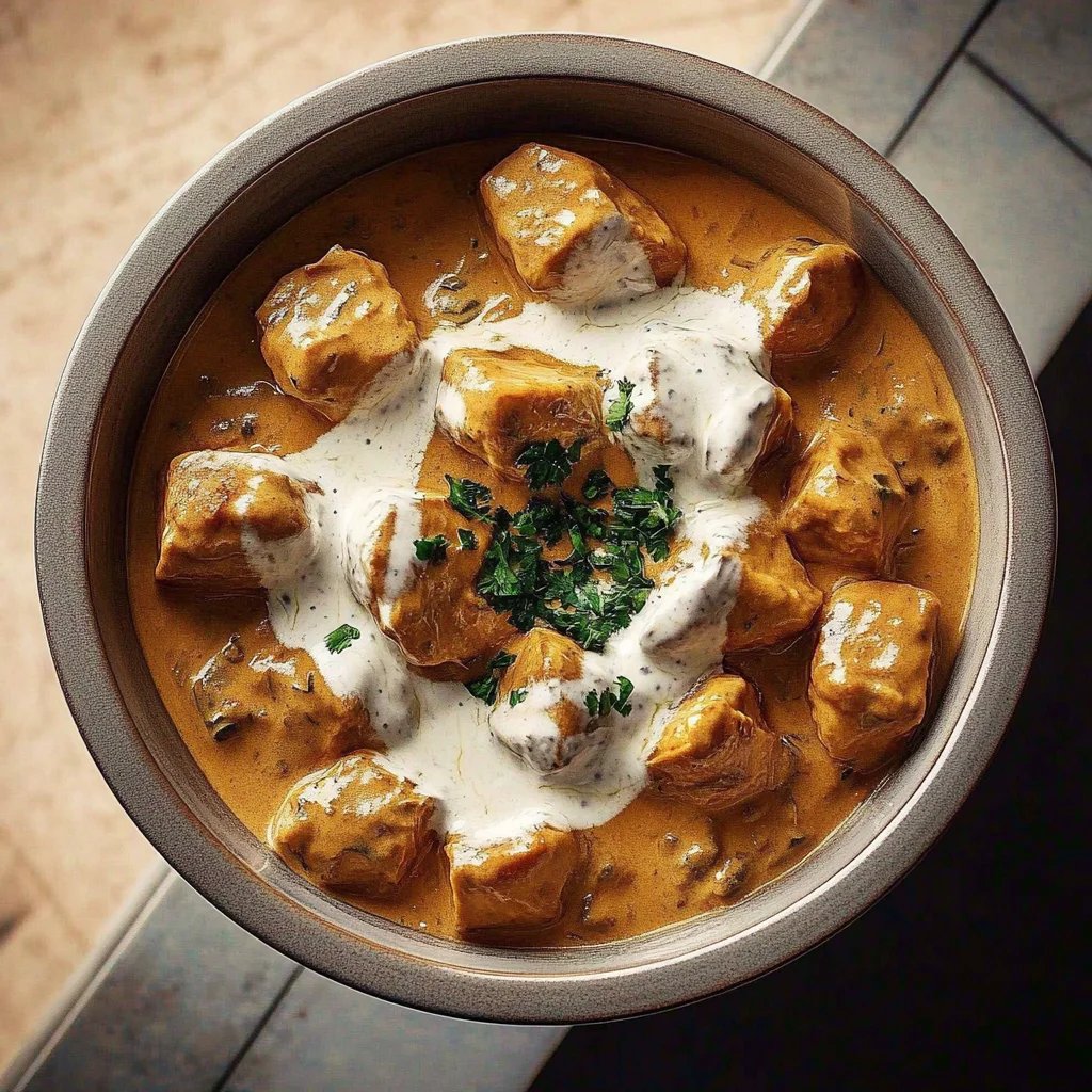 Cremiges Hähnchen mit Reis