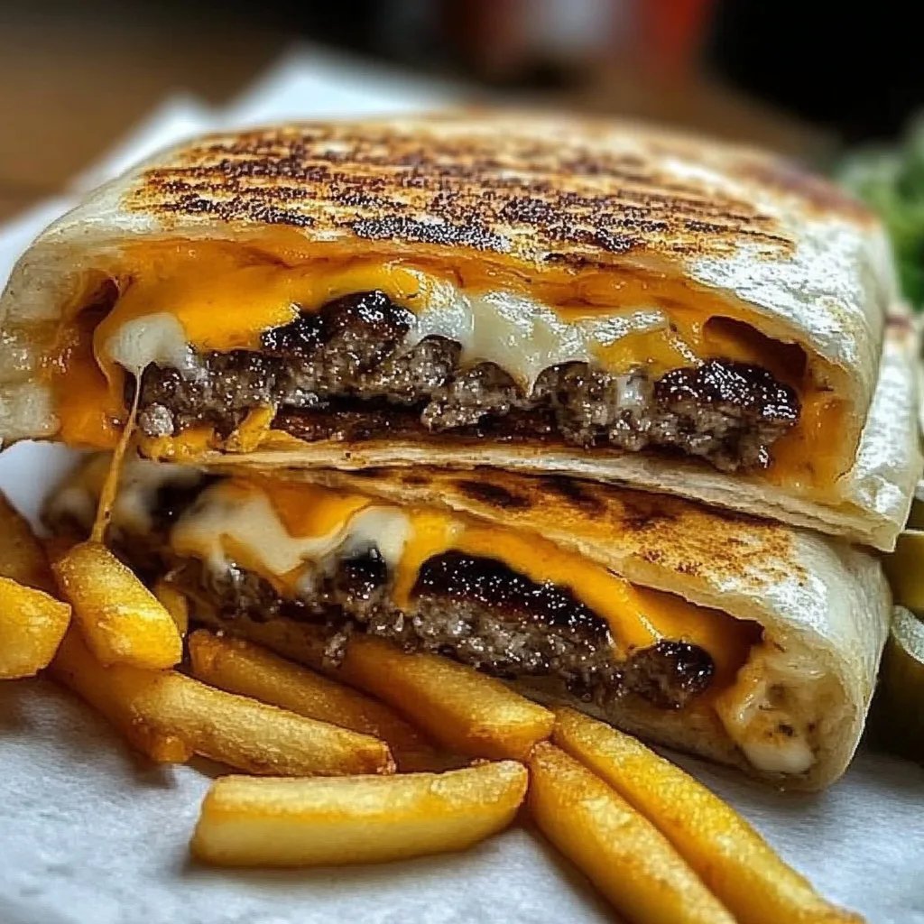 Gegrillte Cheeseburger-Wraps – Der ultimative Burger-Snack to-go!