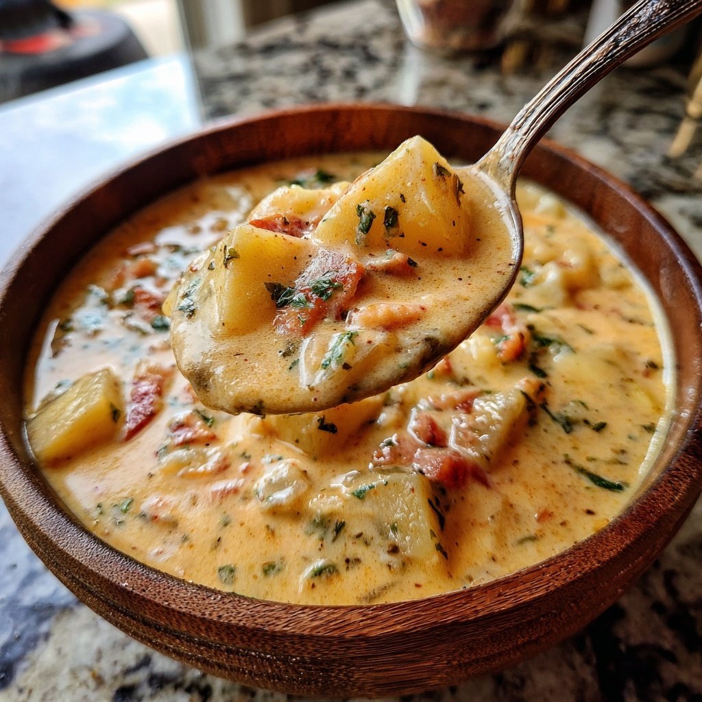 Cremige deutsche Kartoffelsuppe (Kartoffelsuppe)