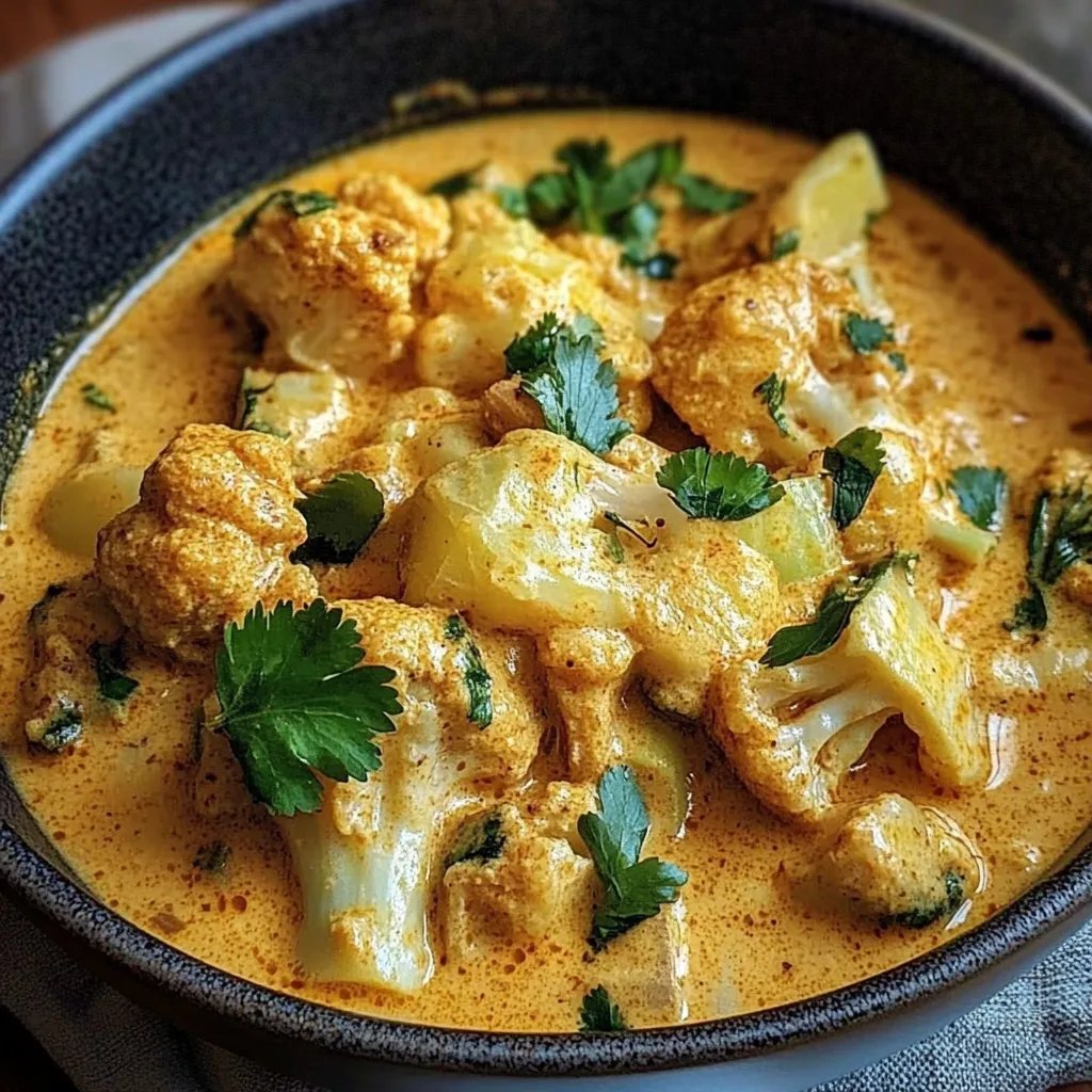 Cremiger Blumenkohl-Curry aus dem Backofen