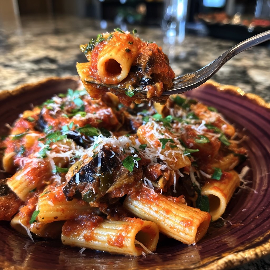 Internationale Küche Italienische Pasta alla Norma