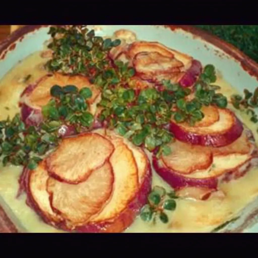 Rosenkohl-Kasseler-Auflauf