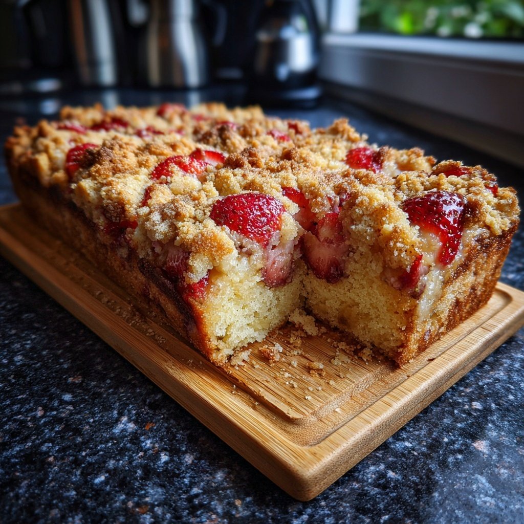 Erdbeer Vanille Blechkuchen Mit Streuseln