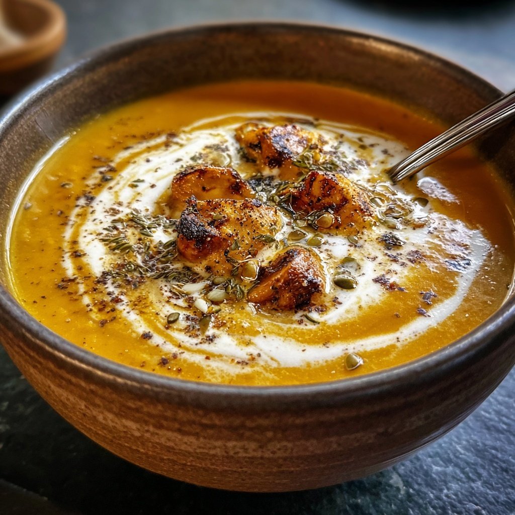 Herzhafte Kürbis-Maronen-Suppe für kalte Abende - ZweiGabeln