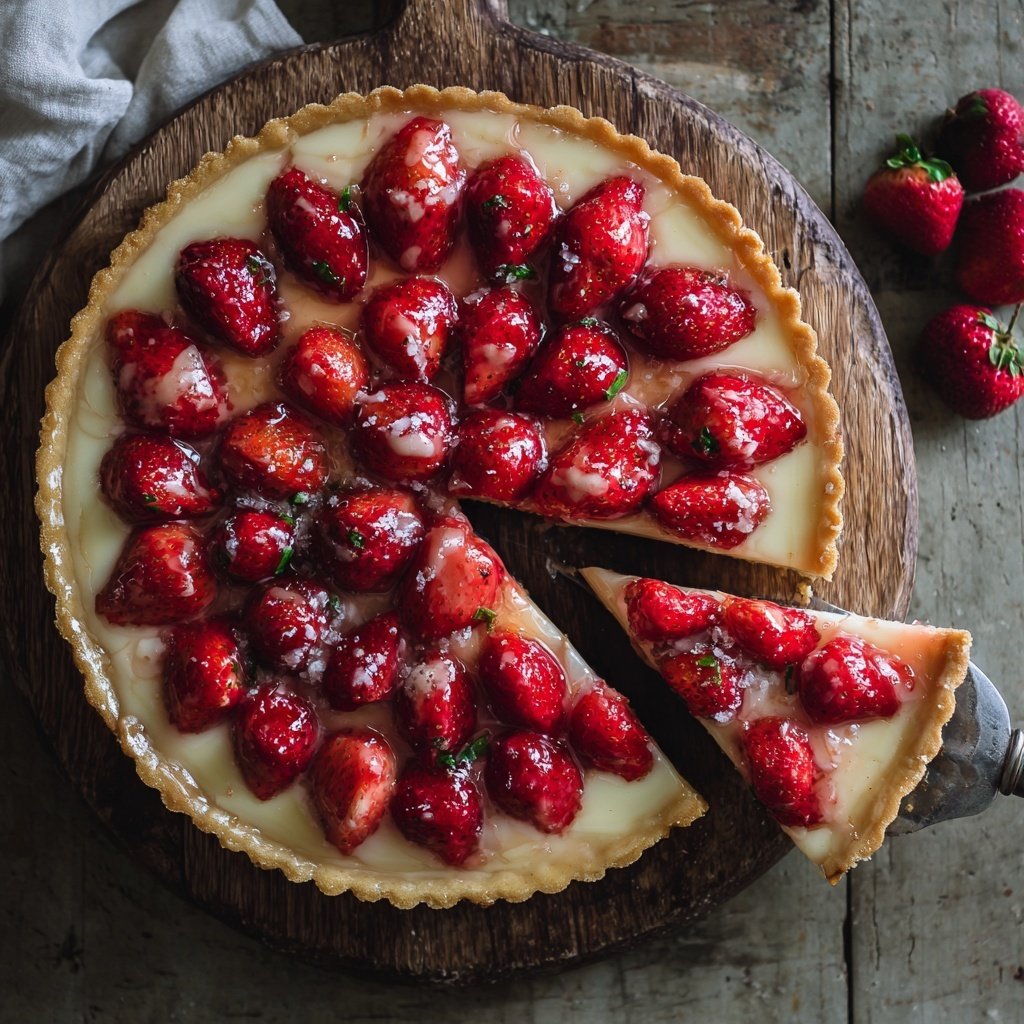 Erdbeer Pudding Tarte