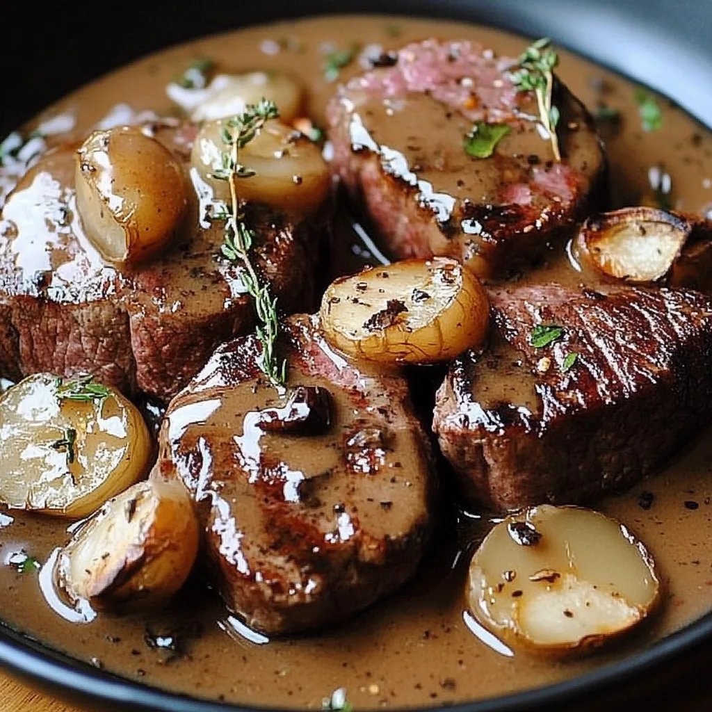 Zartes Rinderfilet in Balsamico-Cremesauce