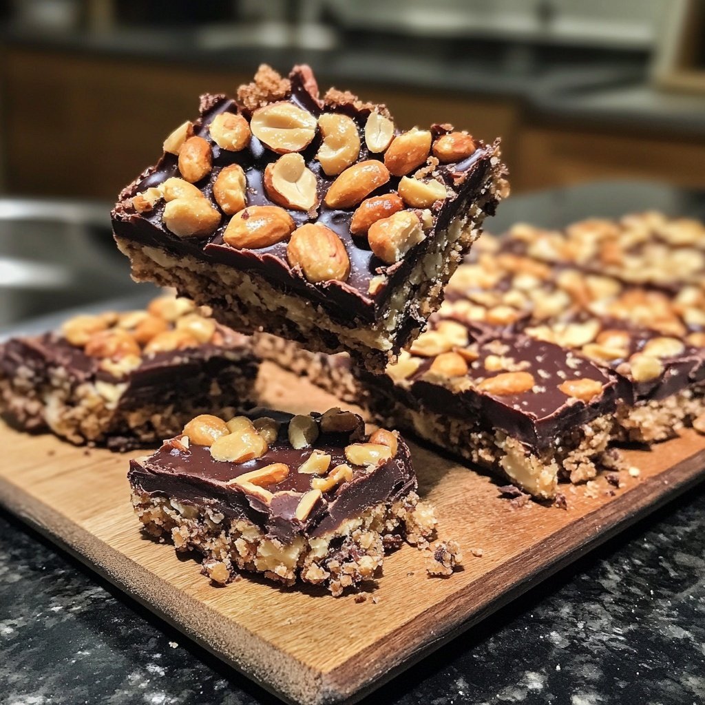 Zuckerfreie Schoko-Erdnussriegel